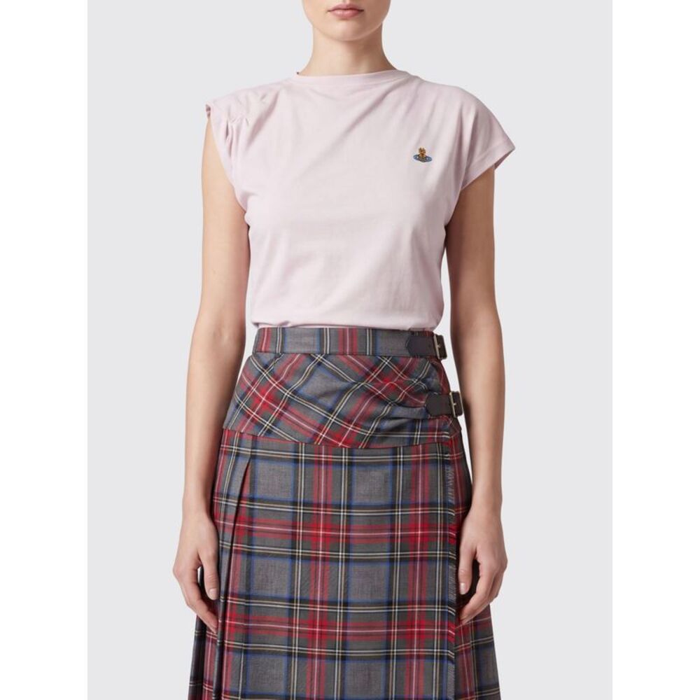 Vivienne Westwood Hebo One-Shoulder Cotton Top With Embroidered Orb Logo